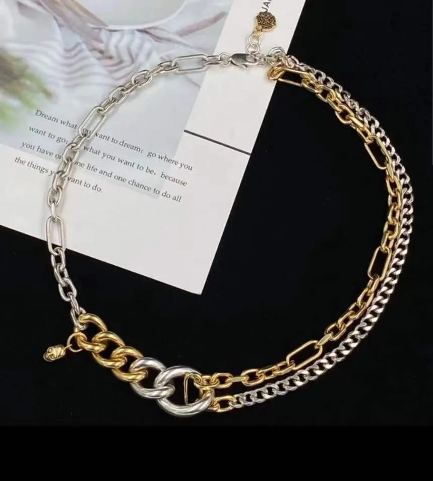 

Новая асимметричная цепочка с черепом для женщин с высококачественной цепочкой на шею в стиле панк неправильной формы AB