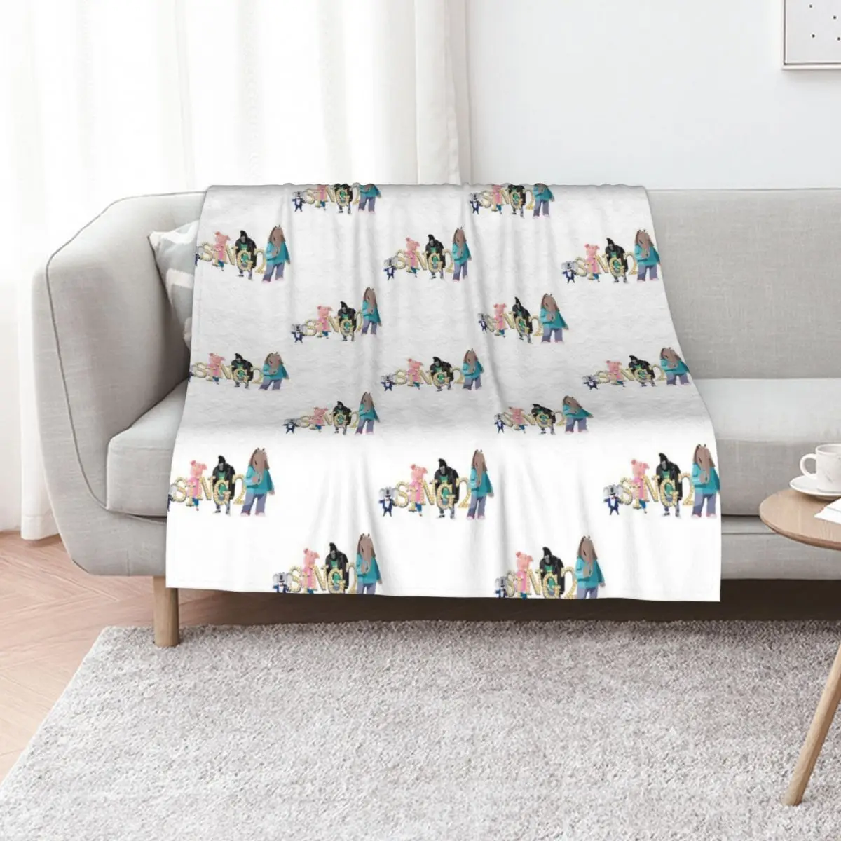 SING 2 -CHARACTERS Throw Blanket Summer Beddings Camping Multi-Purpose Shaggy Blankets For Bed Loose Blankets