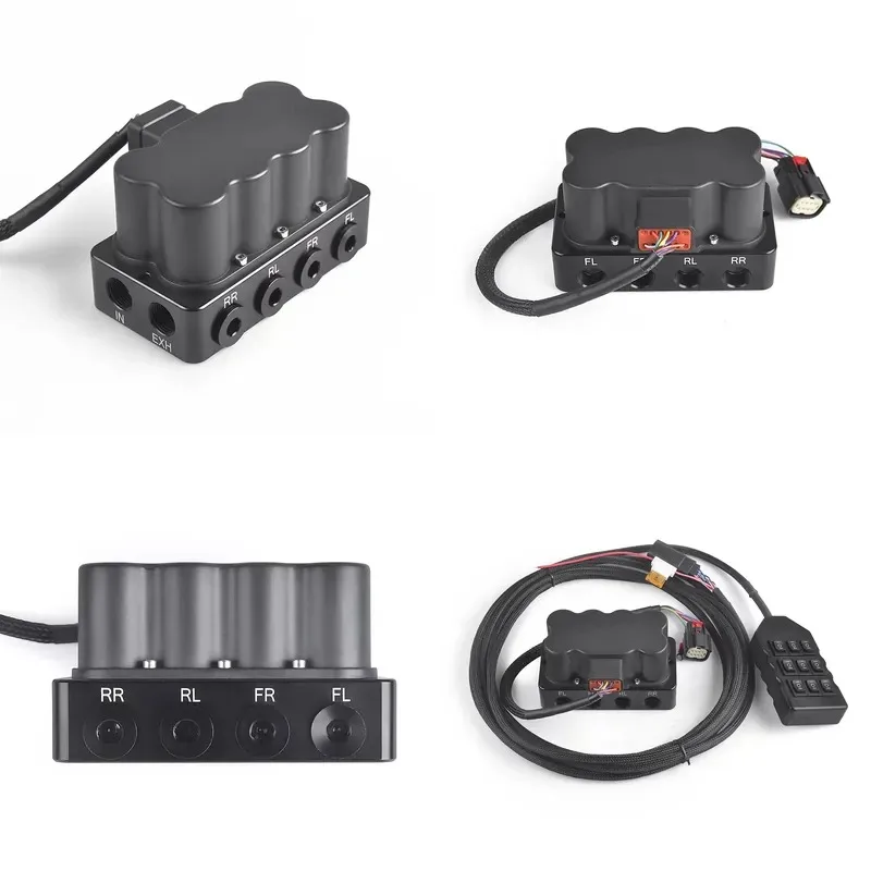 Pneumatic Manifold Solenoid Valve 8 Output Port 3/8NPT VU-4 Air Ride Lift 200PSI Air Suspension System Control