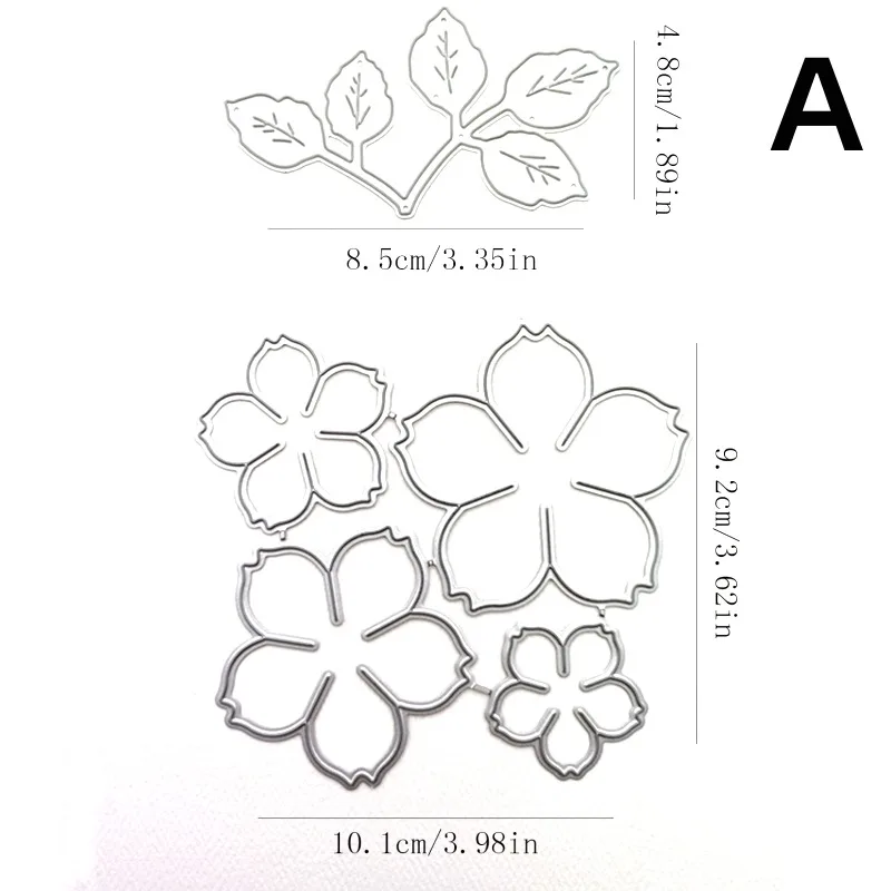 Flower Spring Leaf Metal Cutting Dies Stencil Scrapbooking Photo Album Card Paper Embossing Craft DIY