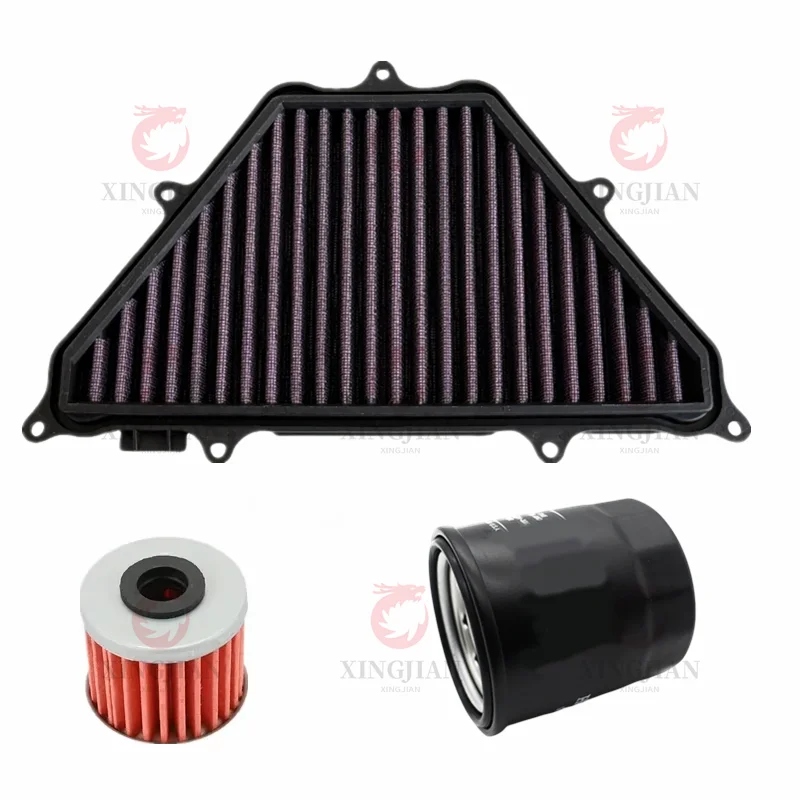 Motorcycle High Flow Air Filter Transmission Filter Oil Filter For Honda X-ADV750 XADV750 2017 2018 2019 2020 Intake Cleaner