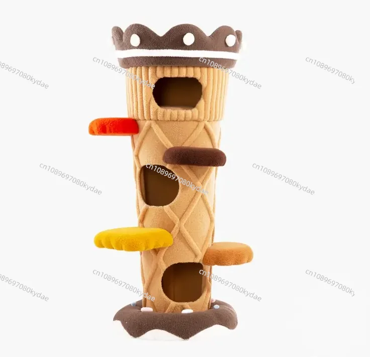 New Cat Climbing Frame Cat Tree Pet Wood Cat Tree Climbing Post Plush Surface Pet Toys