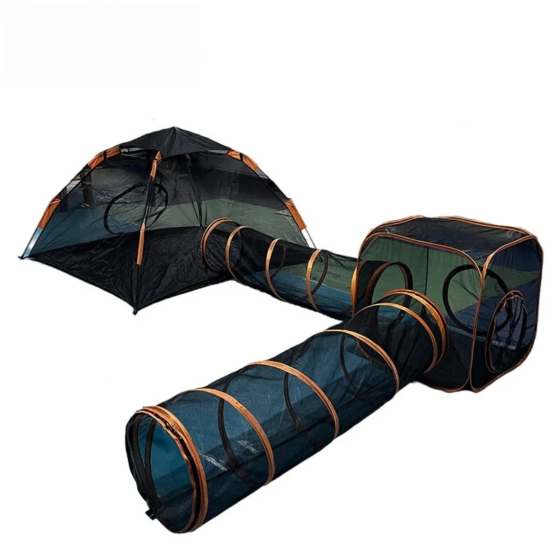 

Pet cage cat and dog games random combination toy set, tunnel folding portable pet fence