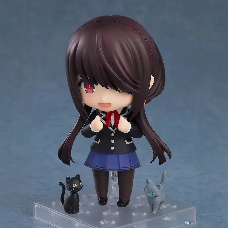 Nendoroid # 2455 Date A Live Kurumi Tokisaki JK-ver. Actiefiguur 10 cm Anime Model Speelgoed met vervangbare gezichten Desktop Decor Gift