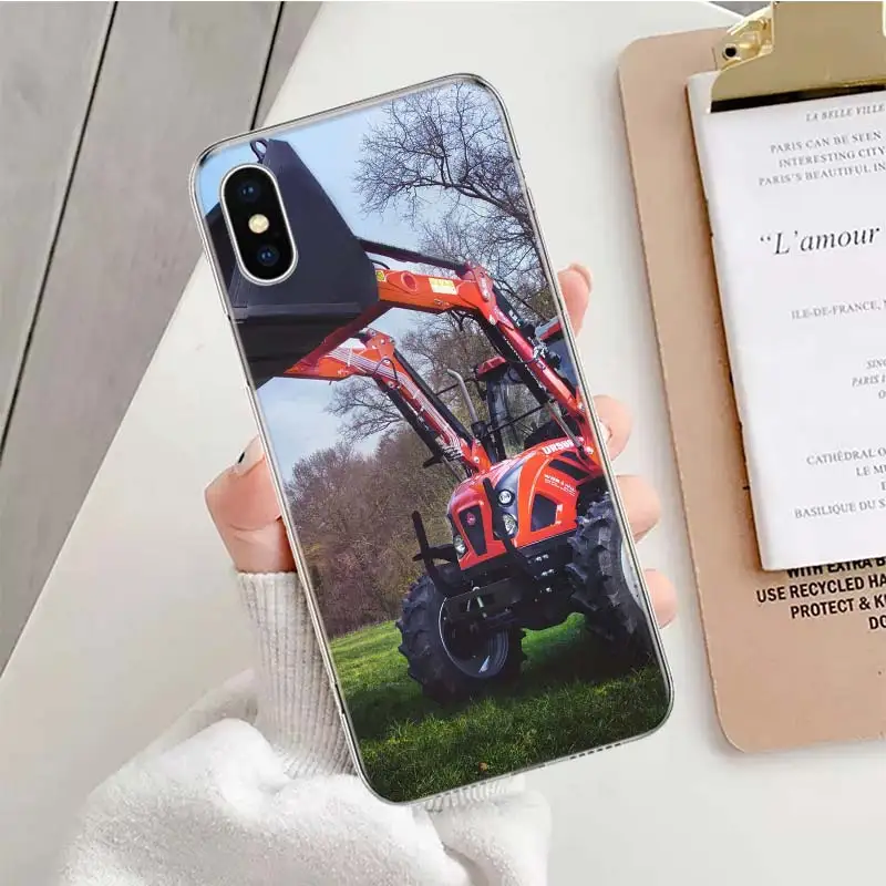 Farm Vehicle Tractor Soft Phone Case For iPhone 11 17 Air 17E 16E 16 Pro Max 15 + 14 Plus 13 12 Apple 7 SE 8 Fundas Coque 11 17