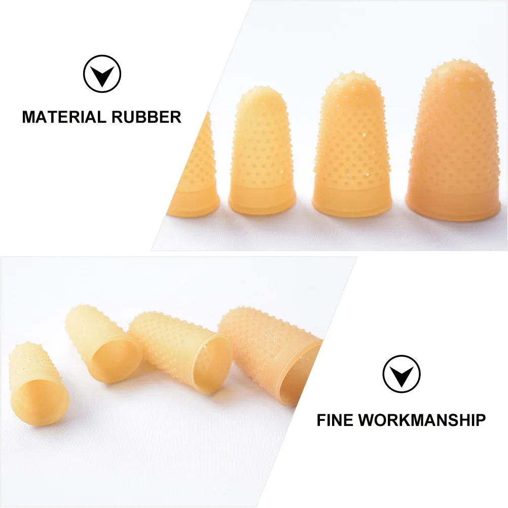 25 Pcs Pockmarked Finger Cots Work Gloves Anti-static Fingertips Guard Anti-slip Dots Rubber Covers