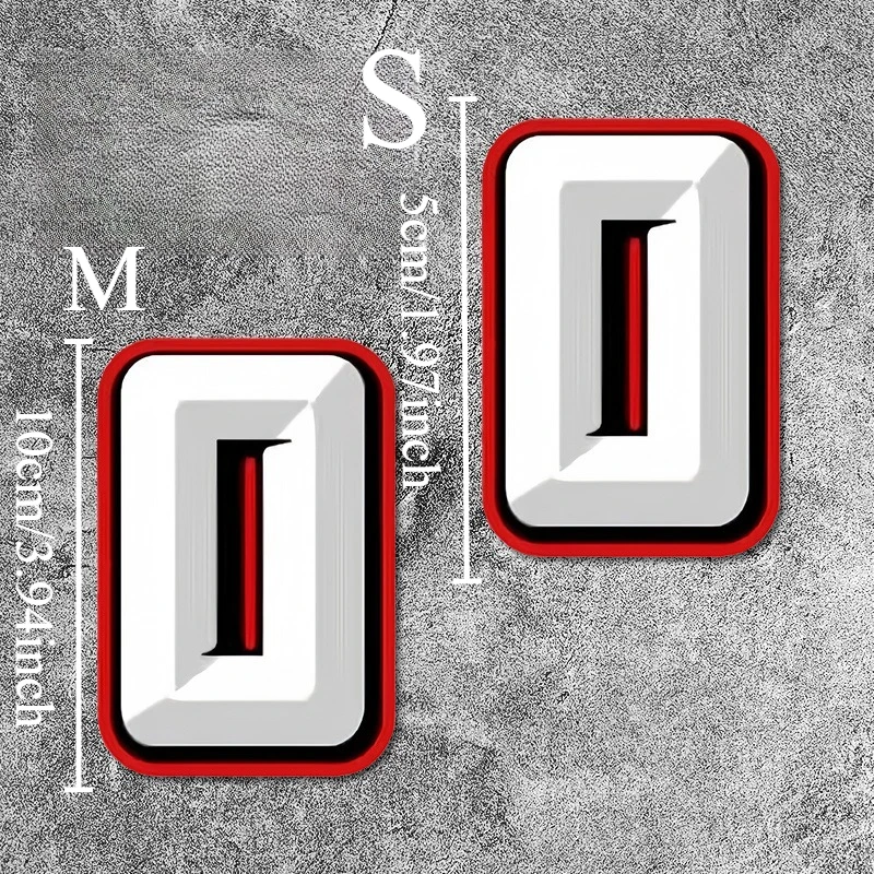 2Pcs Set Large & Small Red Border Racing Numbers 0-9, Waterproof Vinyl Decals for Motorcycle & Car Helmet