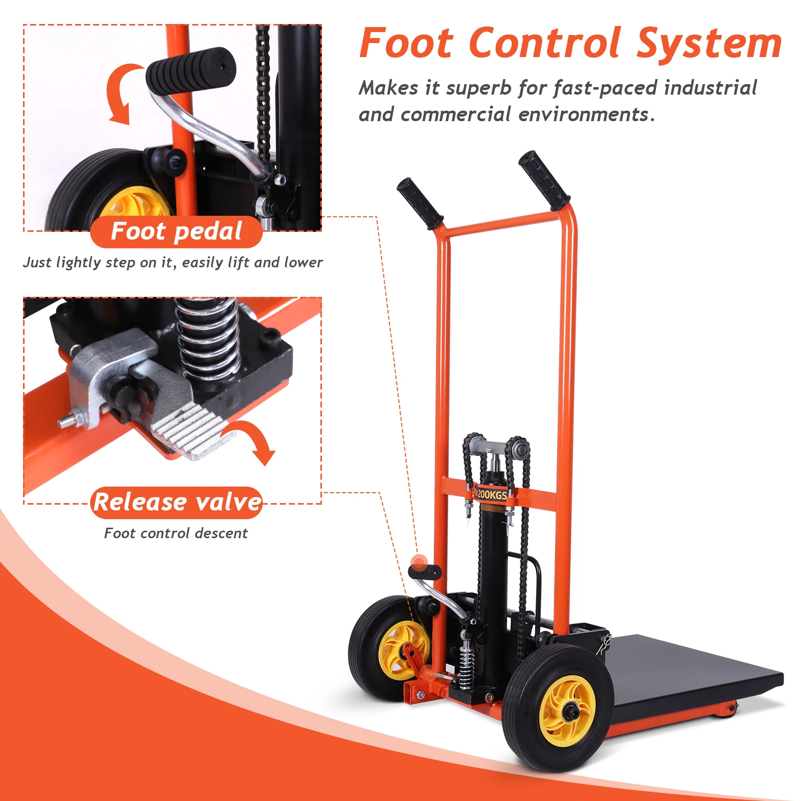 

Hydraulic Material Lift Pallet Truck Straight Wheel Truck Portable Hydraulic Winch for Construction Warehousing and DIY Projects