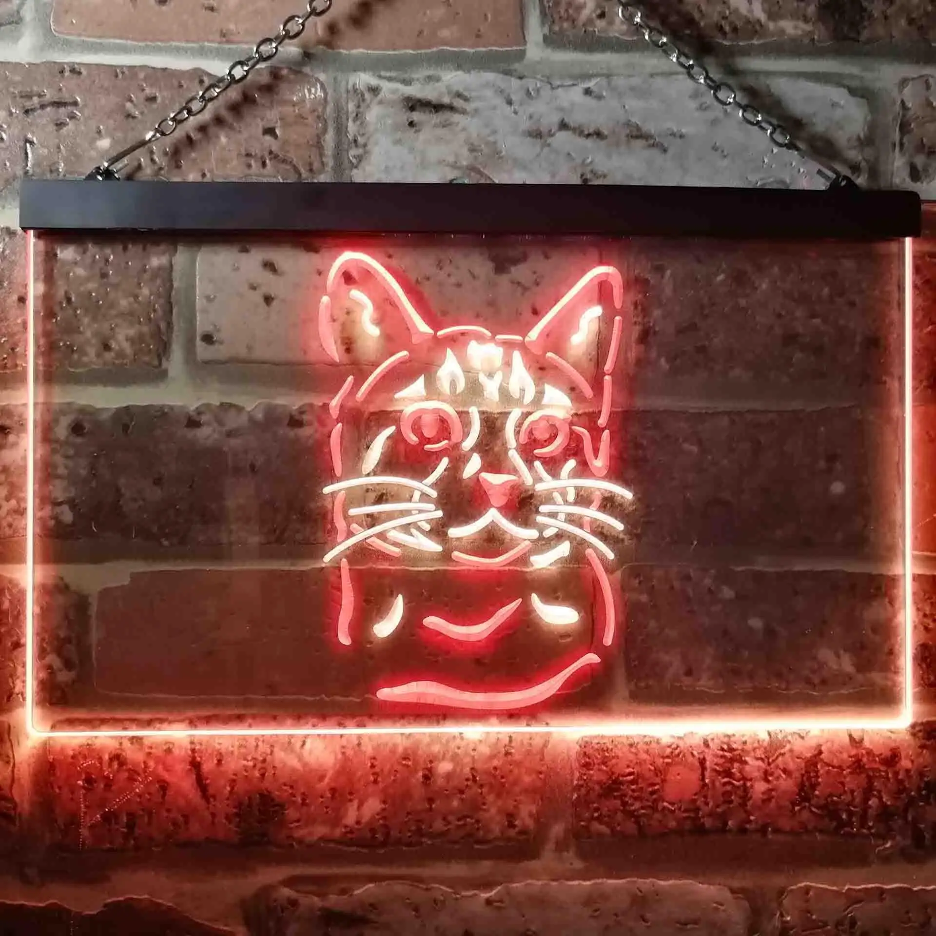 Bengal Cat Dual Color Led Neon Sign st6-i0984