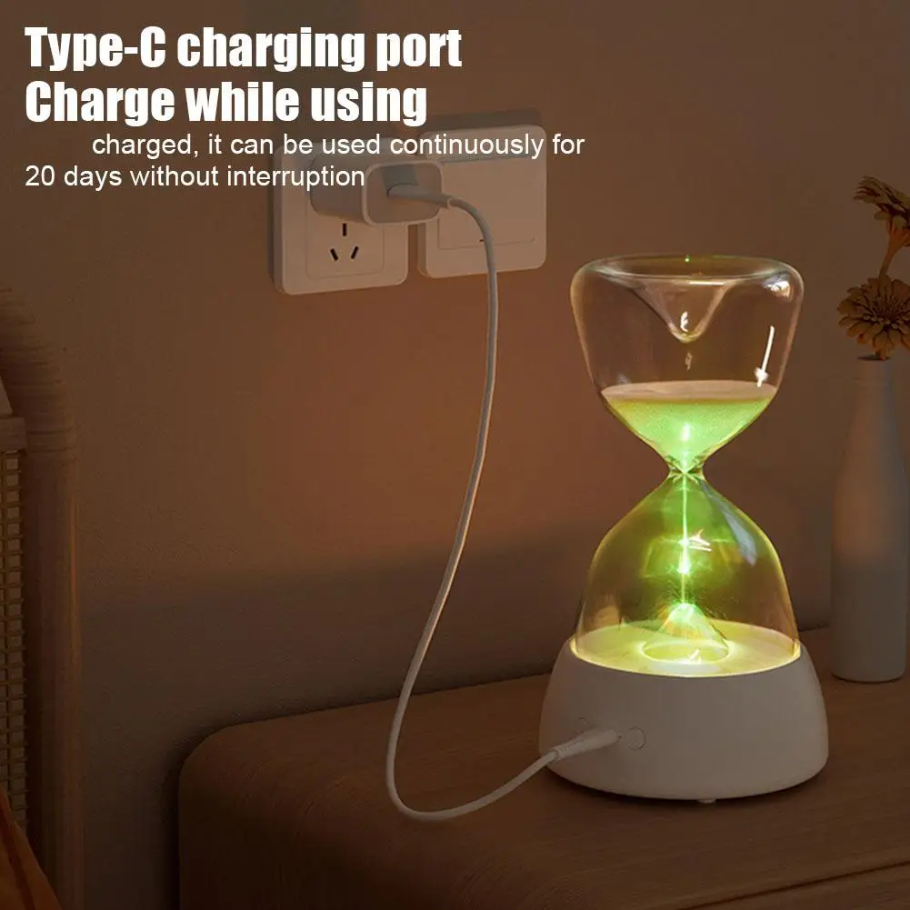 Hourglass Design Sleep Night Light Bluetooth Speaker Desktop Ornament for Indoor Bedroom Portable Atmosphere Lamp