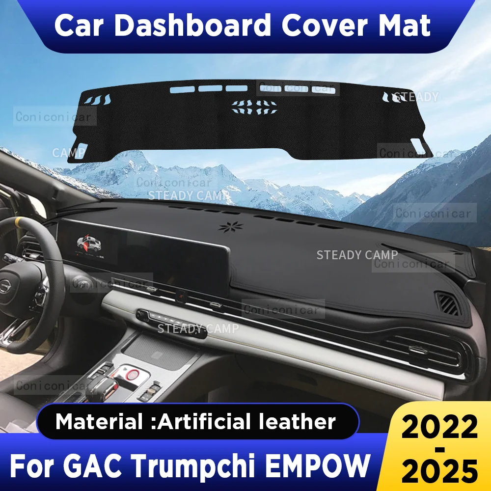 For GAC Trumpchi EMPOW 2022-2025 Car Dashboard Cover Mat Dash Board Sun Shade Pad Artificial Leather sun-proof Accessories