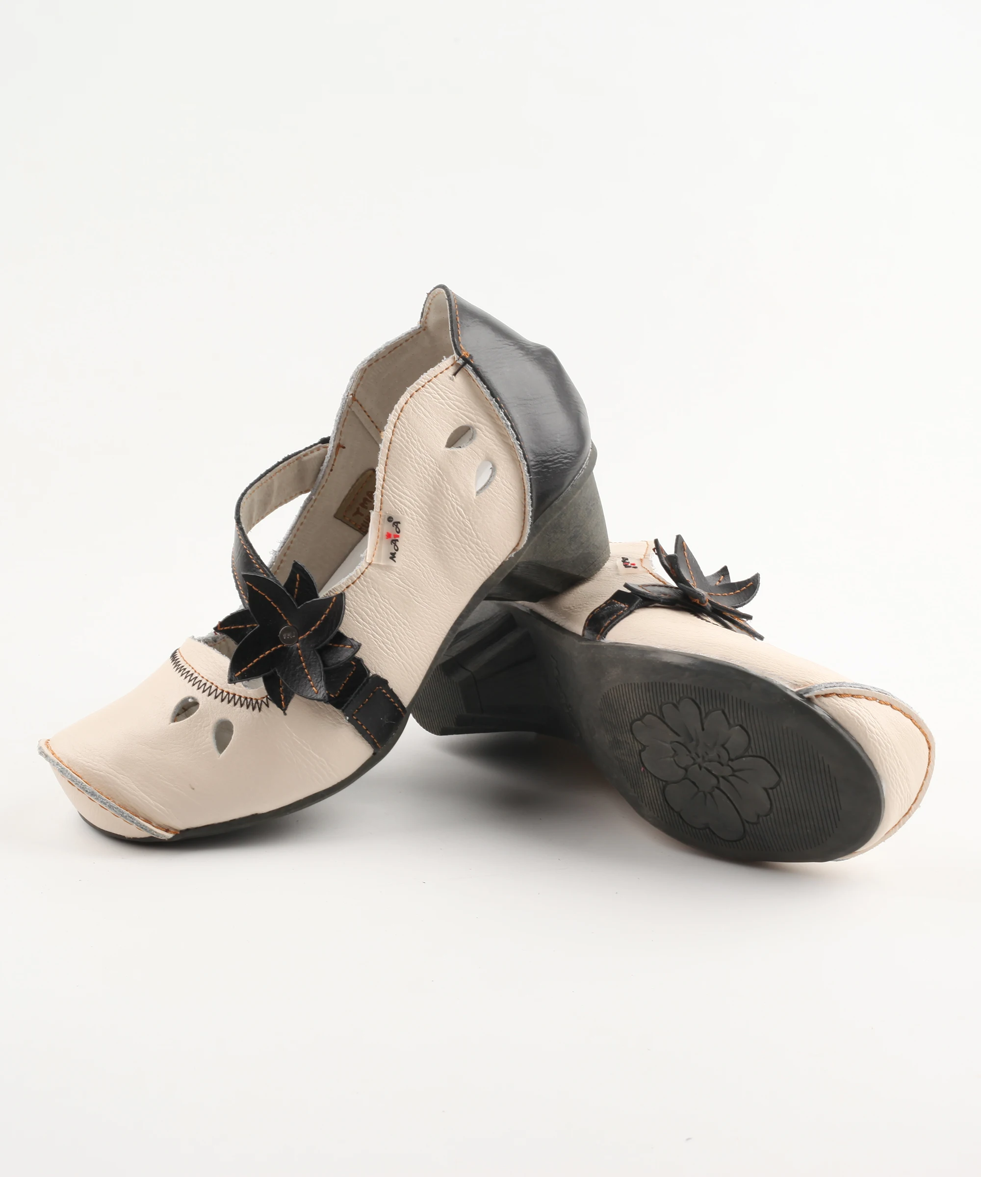 TMA AUGEN Einzigartige Kappe Kappe Mit Blume Nadeln Dekoriert frauen Niedrigen absätzen Leder Schuhe – Detail 5