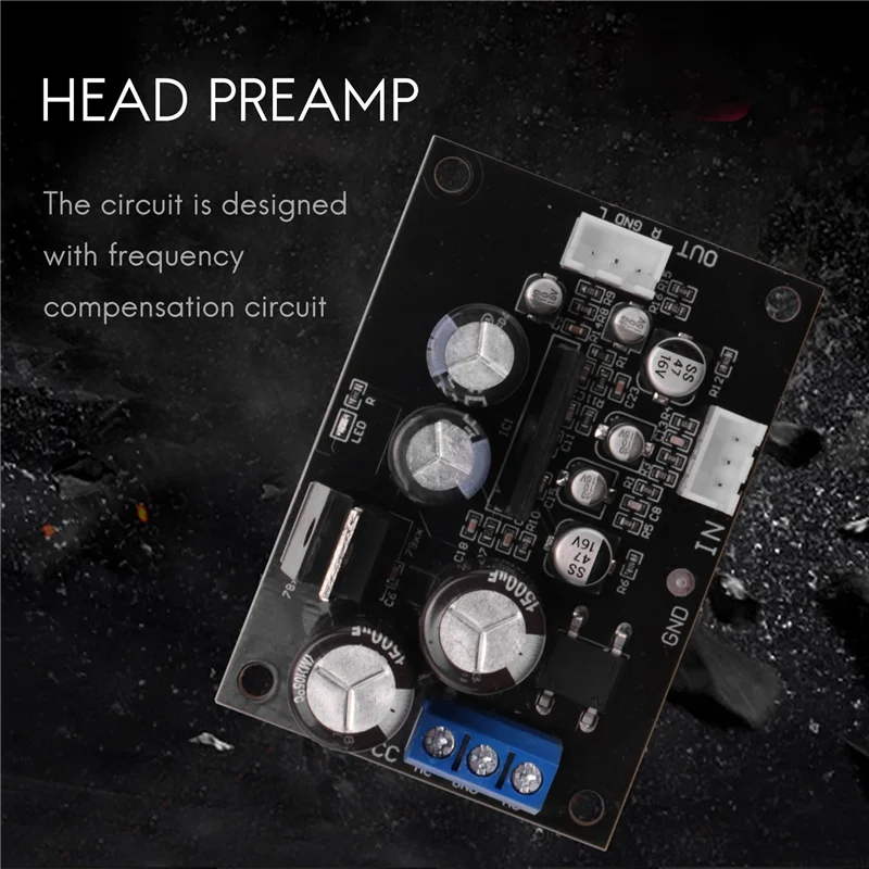 【Superdeals】 3X مشغل تسجيلات الفينيل المضخم مجلس مم MC فونو مكبر للصوت الحاكي رئيس التكبير Preamp المزدوج التيار المتناوب 12-16 فولت