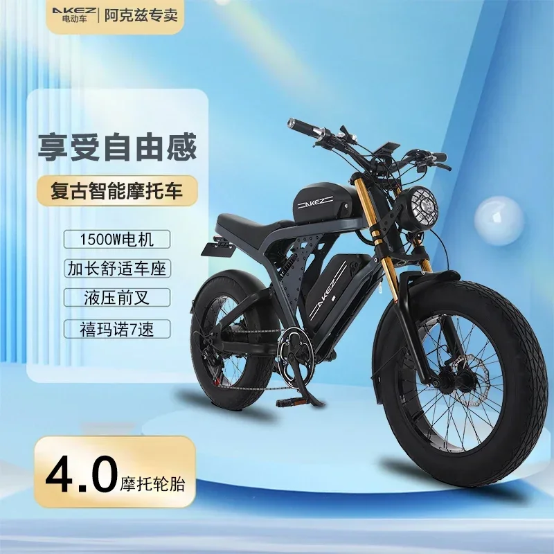 Electric Bike Motorcycle Style Ebike 1500W48V41AH Removable Battery Mountain Hydraulic disc brake Off-Road new Electric Bicycle