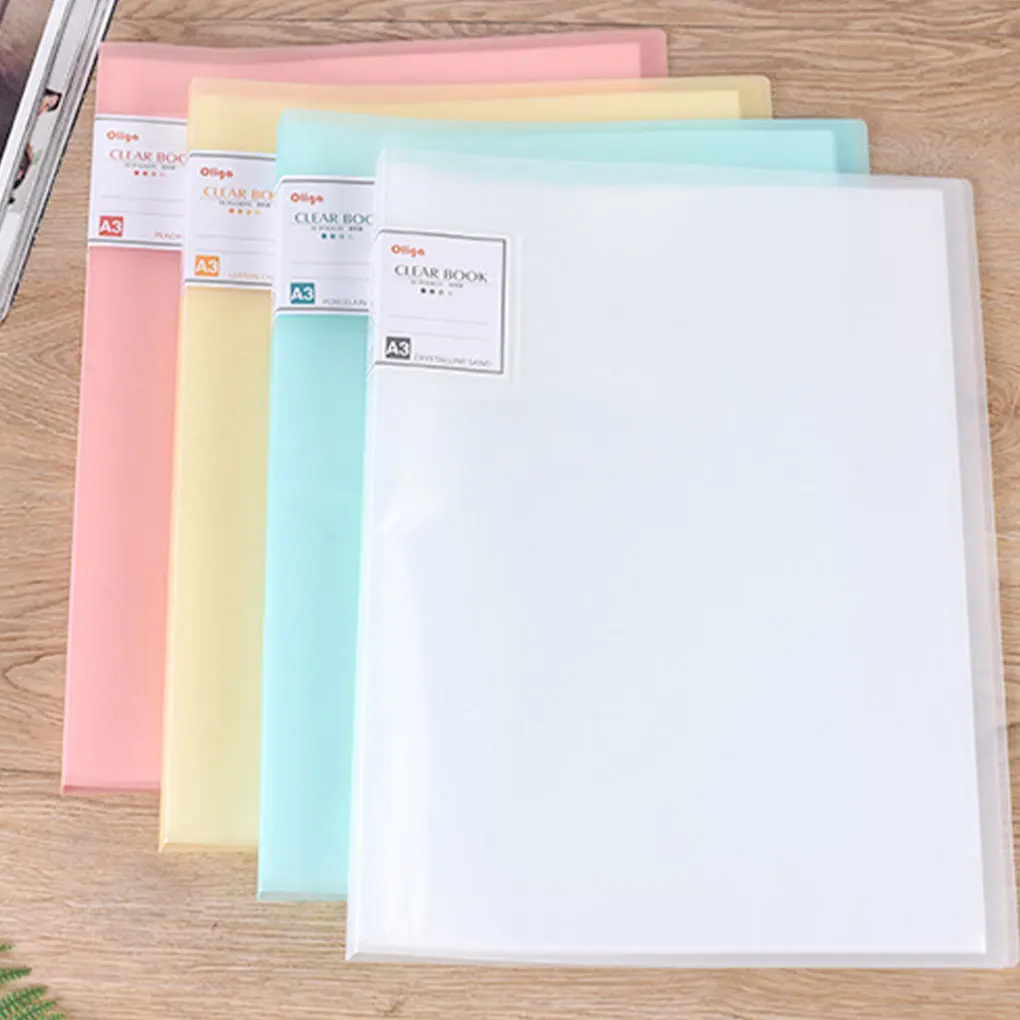 Store And Important Documents With A3 Presentation Display Book Large Capacity Not Easy To Break yellow