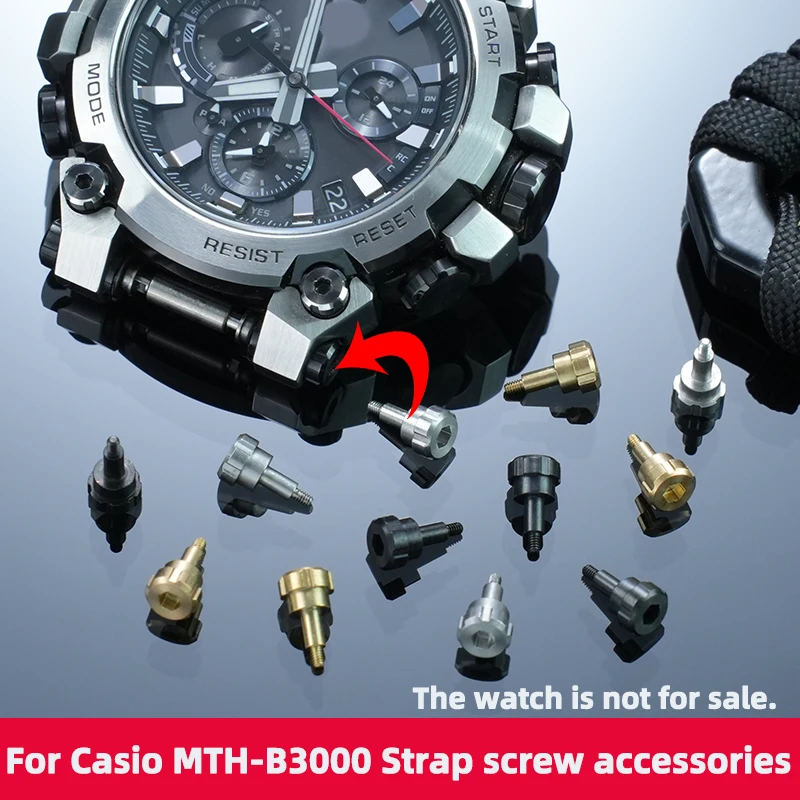 MTG-B3000 Watch Accessories For Casio G-shock MTG-B3000 Strap Screw MTG-B3000B/D Steel Heart Watch Screw Cap Silver Gold Black