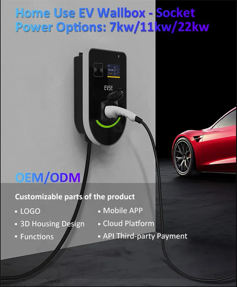 Ładowarka AC 11KW Ev APP Blue Tooth WIFI Ochrona przed wyciekiem Typ 2 Gniazdo Dynamiczne obciążenie Równowaga Ładowanie Stos Wallbox Stacja