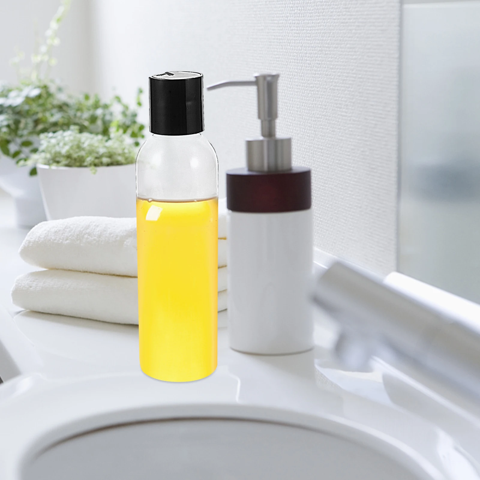 

12Pcs Press Cap Bottles Practical Portable Empty Bottles for Lotion Cream Shampoo Refillable Sub Bottles