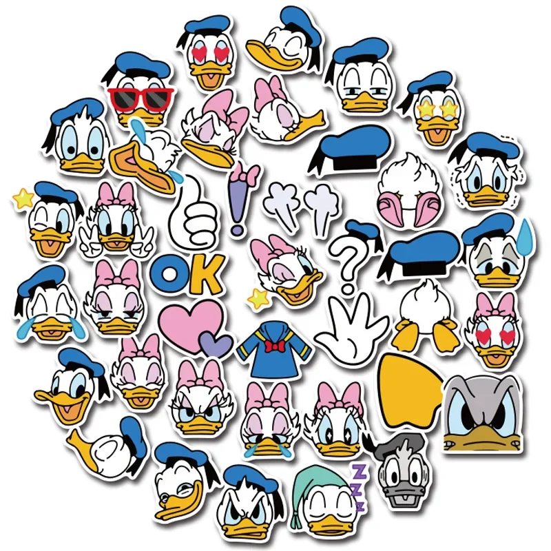 

40Pcs/Bag Cartoon Duck Stickers Cute Mini Mobile Phone Cup Child Toys Waterproof Hand Account Stickers Paper Stickers