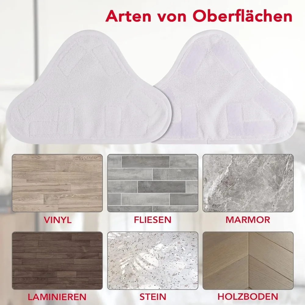 12-teiliges Mikrofaser-Dampfmopp-Pad, Ersatz, kompatibel mit H2O H20 Mop X5 Dampf-Dampfreinern, waschbar und wiederverwendbar –