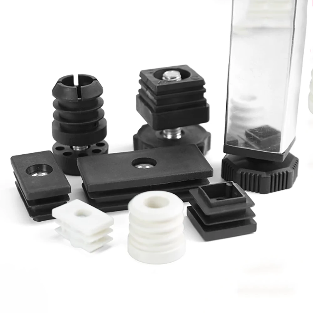 Plastic Adjustable Feet Pad Diameter 40mm Screw M8 Table Chair Balck Leveling Foot Pad Furniture Leg Anti-shock Protection