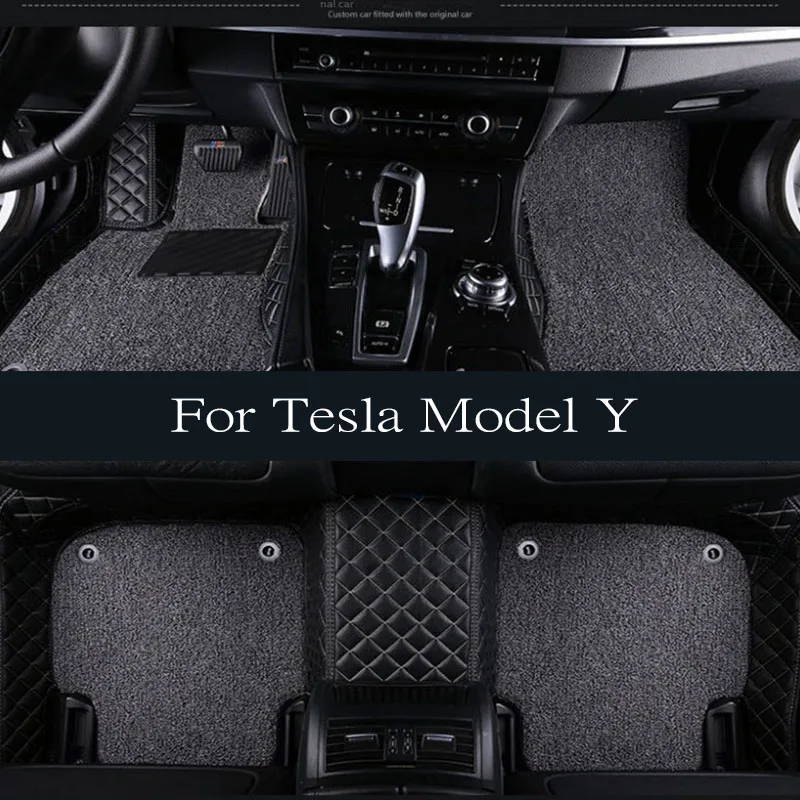 

Floor Mats For 2020-2024 Tesla Model Y LHD RHD Trunk Mat Cargo Mat TPE All Weather Cargo Liner Back Seat Cover Protector