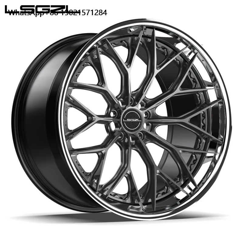 

LSGZL custom aluminum alloy wheels jante 19x8.5 forged wheels 5x114.3 18 19 20 21 22 inches 2 pieces forged wheels 5x112 20x9