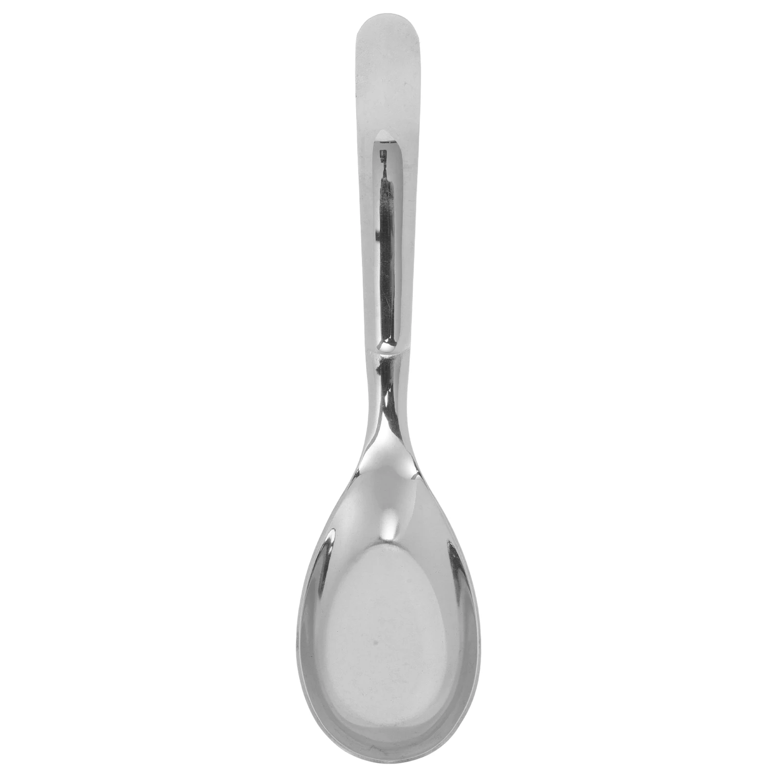 

Stainless Steel Spoon Cereal Spoons Asian Ice Metal Cake Chinese Soup Coffee Flat Bottom
