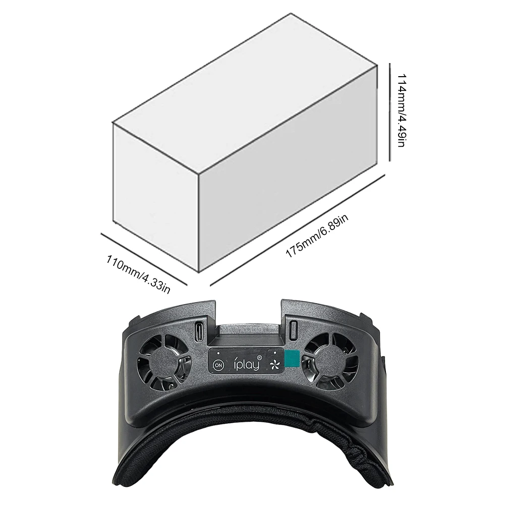 Ventilador de refrigeración VR, cubierta facial, radiador de interfaz Facial recargable con luz RGB con almohadilla nasal antifugas para Meta Quest 3