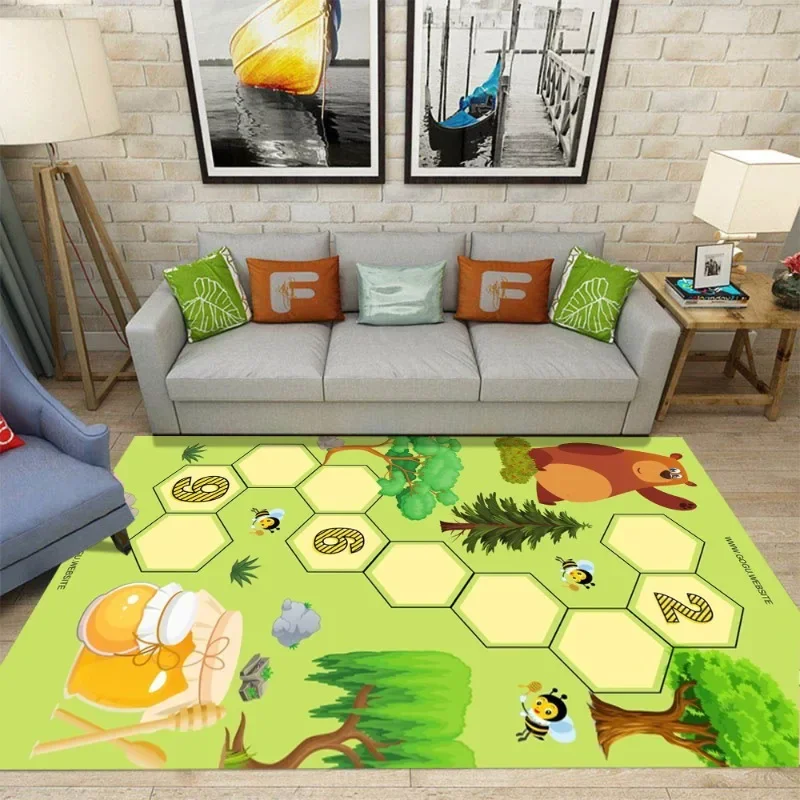 Children's Game Mats Urban Transportation Toys Car Carpets Bedrooms Living Rooms Warm and Non Slip Rug Home Decoration