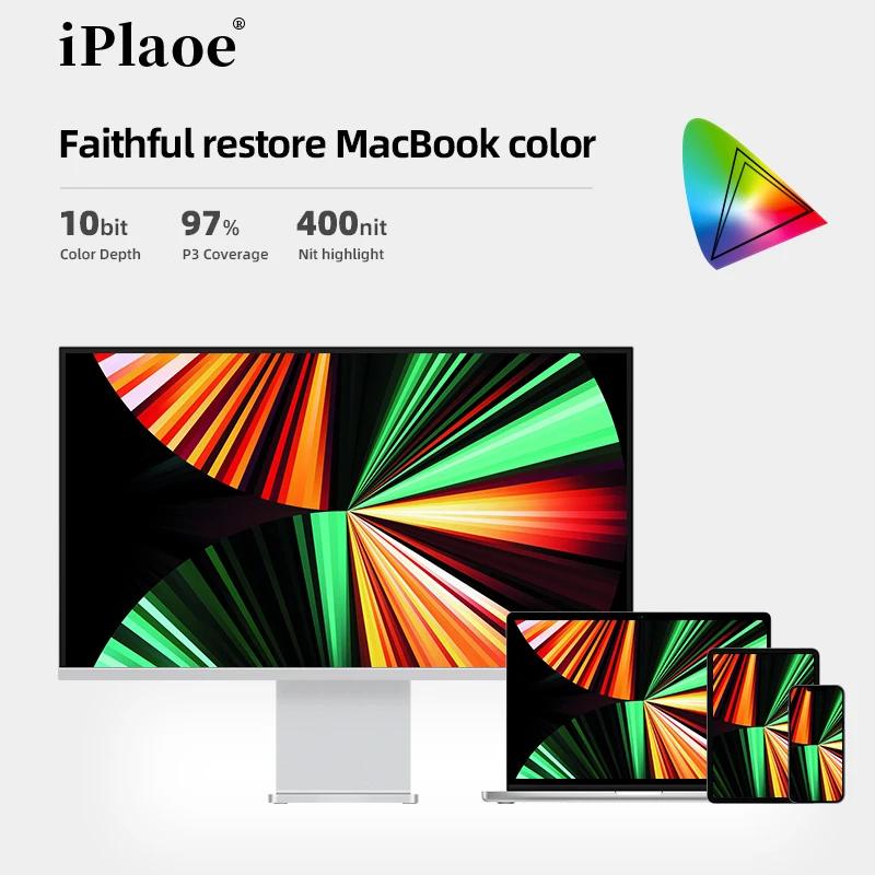 

Space-Saving 27" 4K IPS Monitor: Three-Side Frameless Matte Display, 1300:1 Contrast, VESA Mount Compatible with Alloy Body