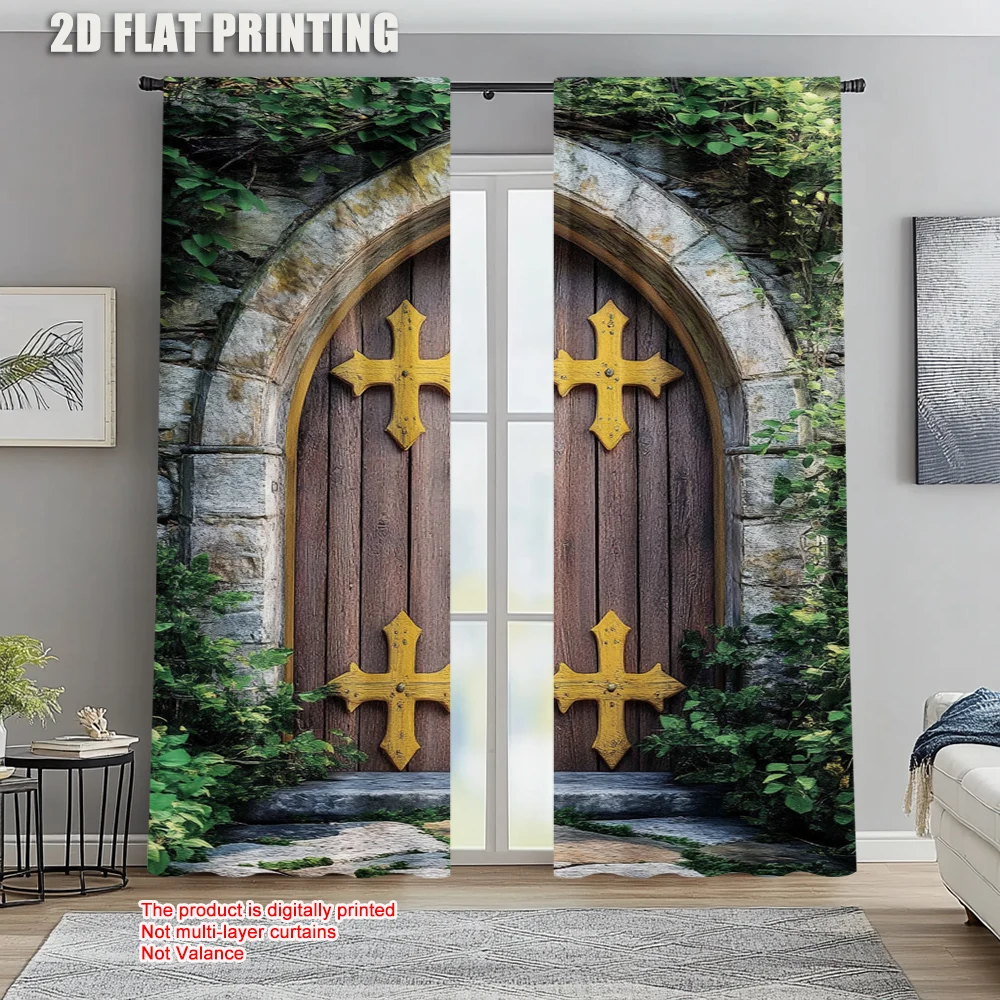 

2pc, Curtains Doorway Versatile Polyester Fabric,Without Electricity Spring Party & Holiday Decor Perfect for Parties and