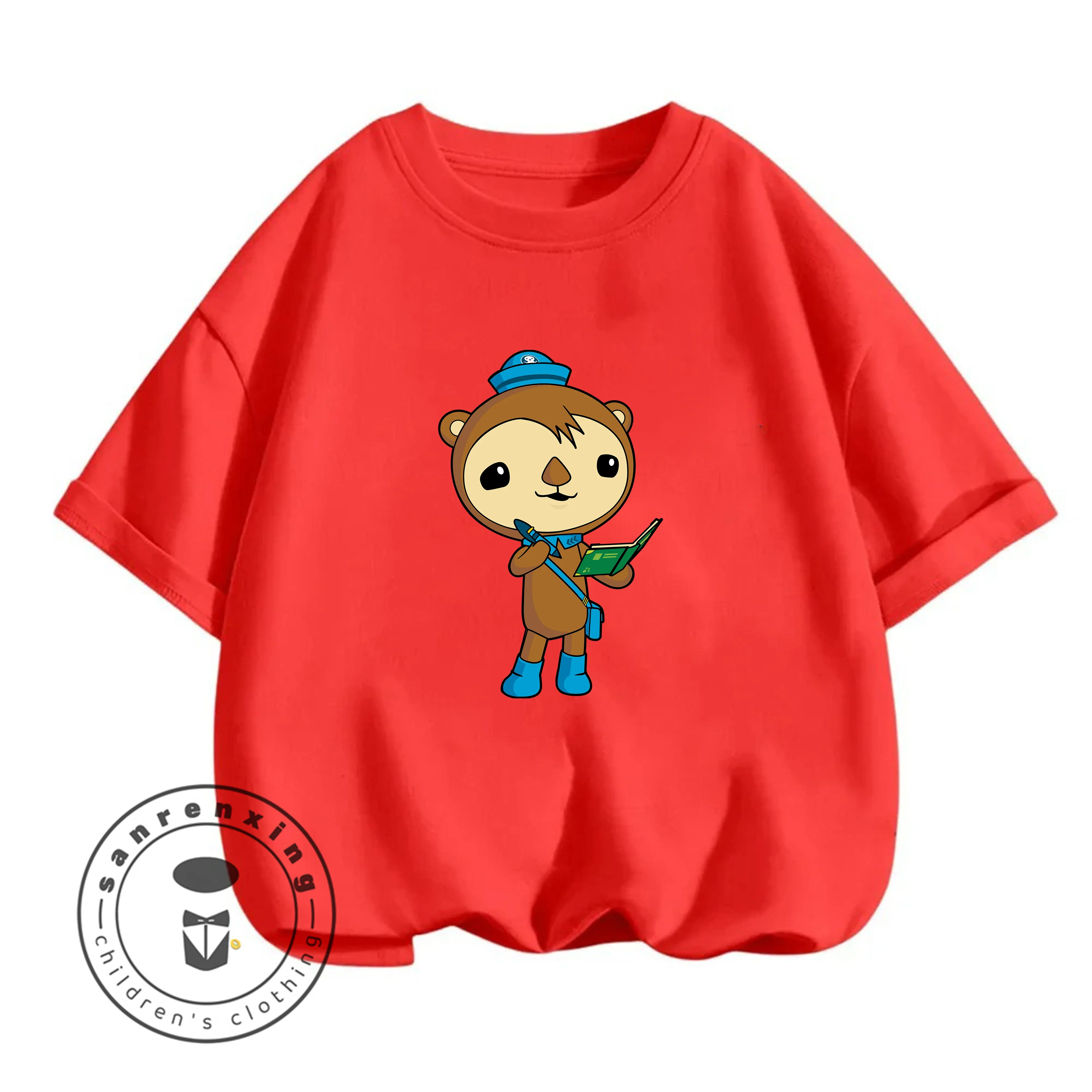 

Футболка с круглым вырезом Octonauts 2026 с милым мультяшным принтом для мальчиков и девочек 3-14 лет, летняя, в стиле Kawaii, уличная, модная, для активного отдыха, повседневная, стильная