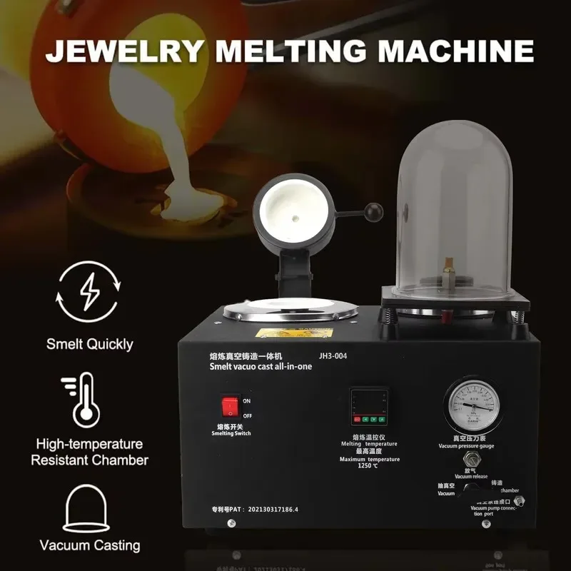 Boasta Lost Wax Casting Set 3kg Vacuum Casting Machine with 1150°C Programmable Burnout Furnace for Gold Silver Jewelry