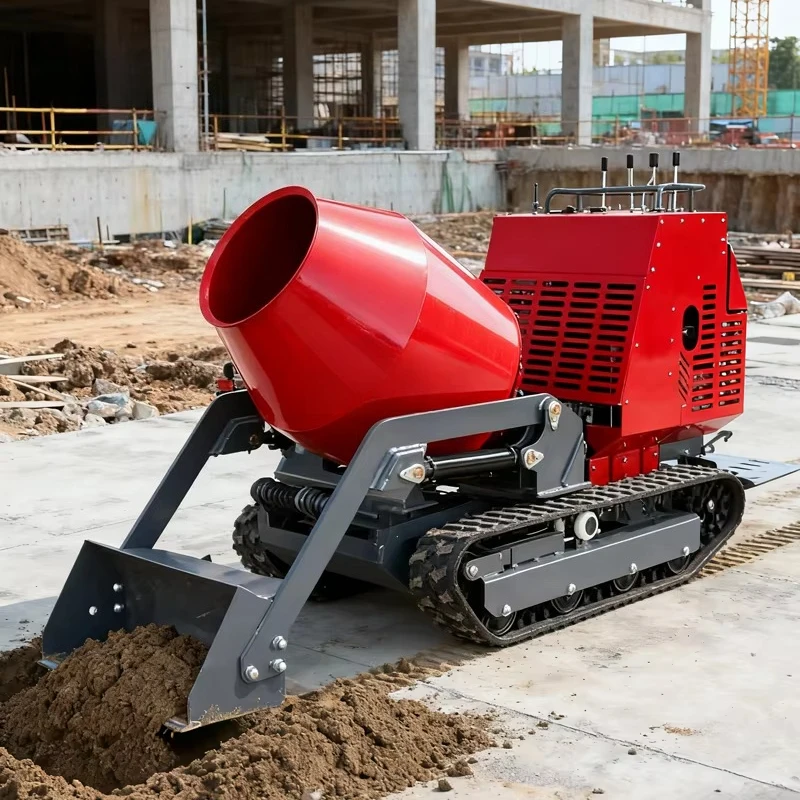 

Многофункциональный бетоносмеситель-миксер для строительных материалов, малый гусеничный мобильный бетоносмеситель-вальц
