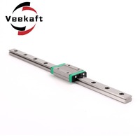 Veekaft MGN7/MGN9/MGN12/MGN15 Linear Rail Slide Set 1PC Rail 100/200/300/400/500/600mm +1PC Block Mini Guide for CNC 3D Printer