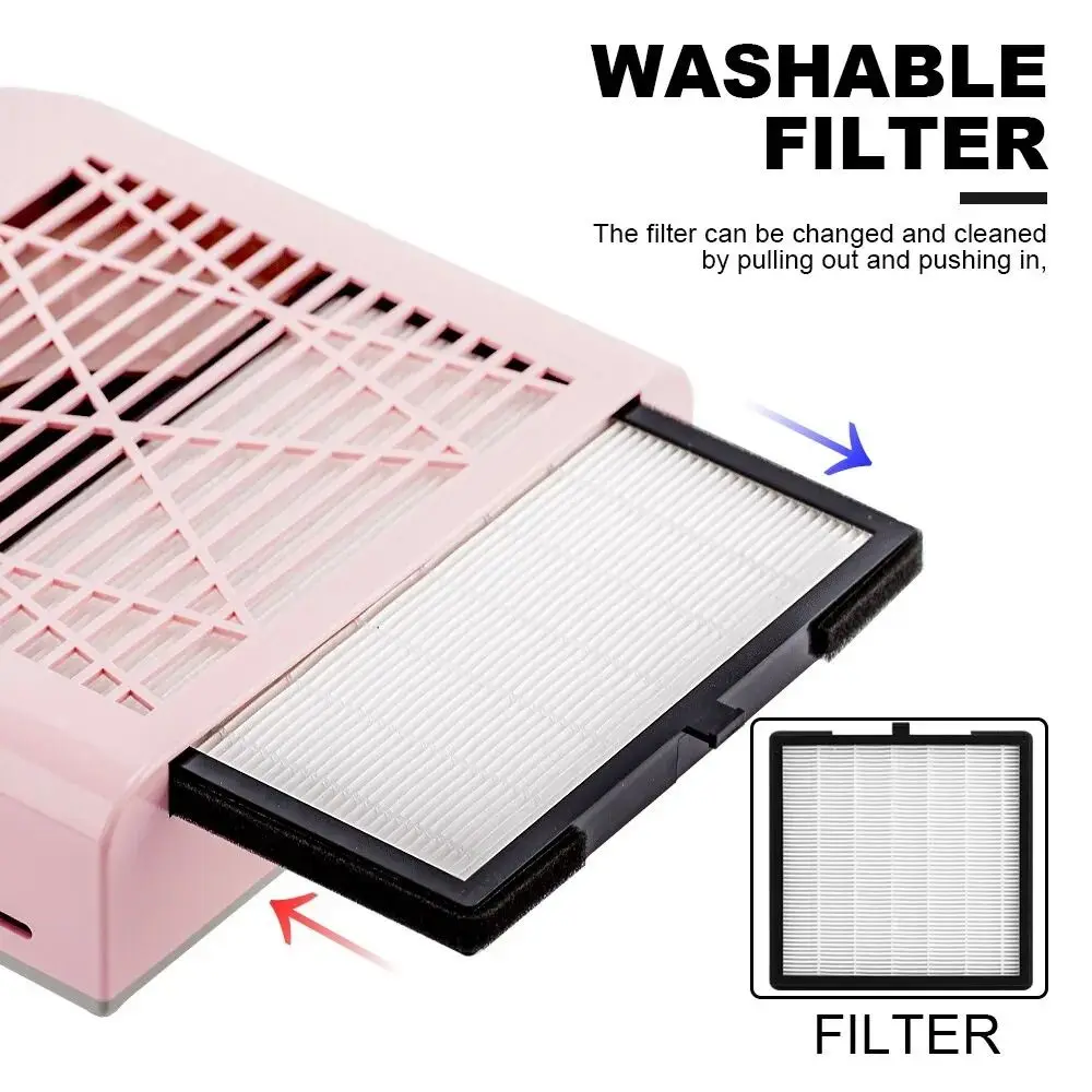 Durable 80W Nail Vacuum Cleaner Dust Collecto Manicure Tool Nail Dust Collector US Plug Manicure Machine for Home Use