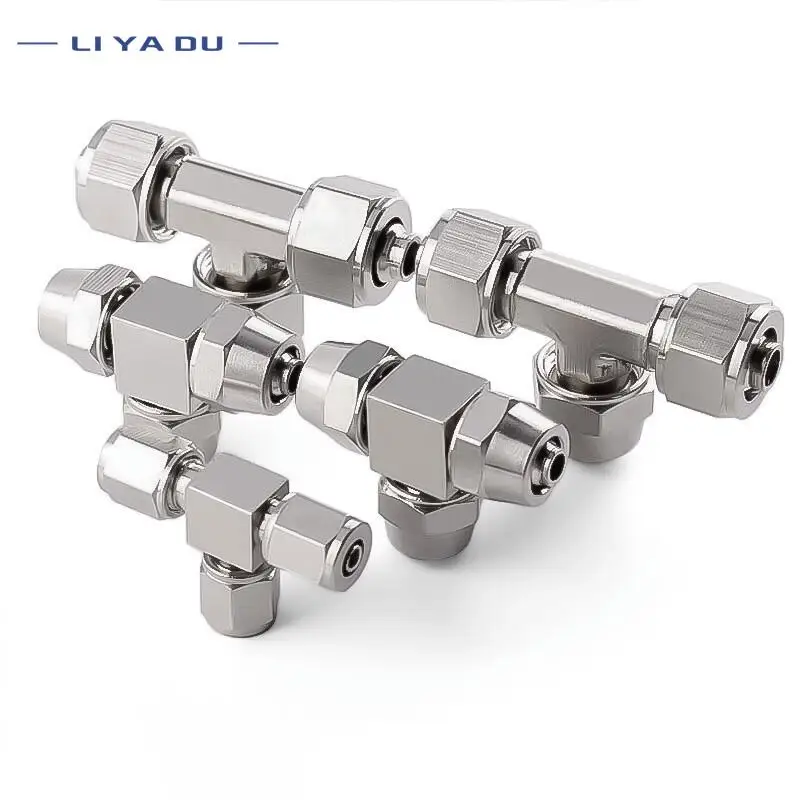 10PCS PEG pneumatic connector brass metal connector 4 6 8 10 mm trachea quick connect tee hose air compressor accessories