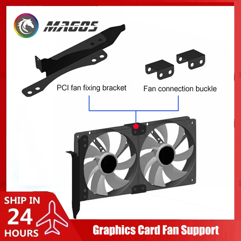 

Graphics Card Cooler Fan Bracket Match 8/9/12cm Fan, Computer Case GPU PCI Bit Cooling Rack Buckle Cabinet MOD Part