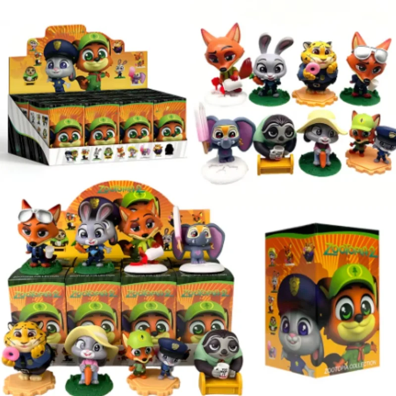 

Коллекционная фигурка-сюрприз Disney Zootopia 2026: Ник и Джуди, аниме-персонажи, мультяшные модели, игрушка-сюрприз в закрытой коробке