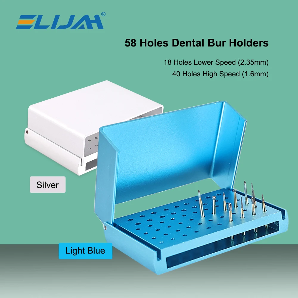 

ELIJAH Стоматологическая 58-отверстие, стерилизационная коробка, автоклавируемые стоматологические высокоскоростные боры, инструменты из алюминиевого сплава, стоматологические инструменты
