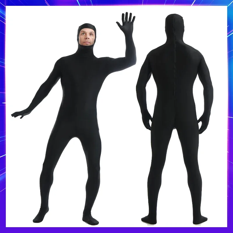 HN8 nuevo chico adulto Zentai traje de cuerpo completo segunda piel apretado LICRA mono de nailon novedad hombres mujeres mono de baile Cosplay 8...Gf