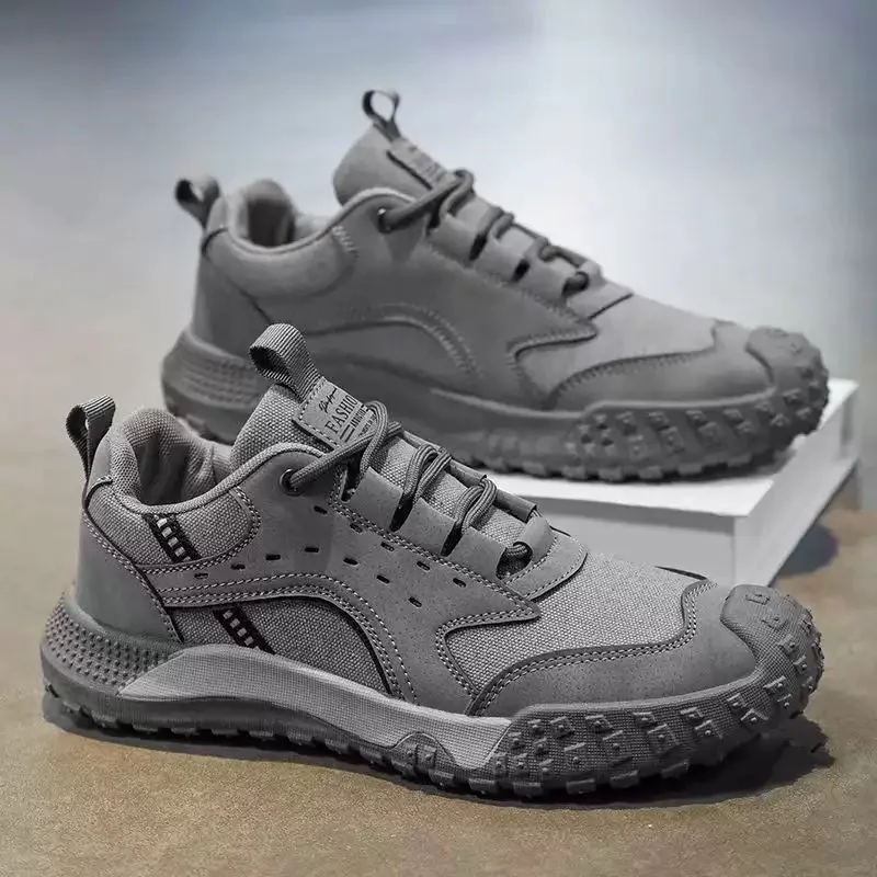 Novos calçados de segurança ao ar livre masculinos, calçados esportivos antiderrapantes e resistentes ao desgaste, calçados casuais para caminhada