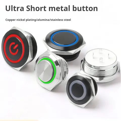 12MM 3-6V 금속 버튼 자체 재설정 초단 스트립 라이트 초박형 마이크로 스트로크 조그 스위치 정상 열림