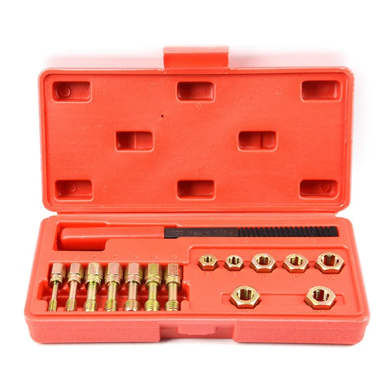 

BHBD-15-Piece Screw Thread Repair Tool Tapping Thread Repair Kit Screw Thread Repair Auto Repair Tool Kit