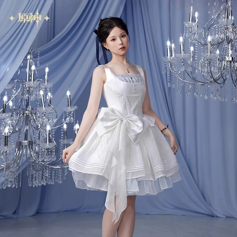 2025 جديد أنيمي الملابس الأصلي فورينا فستان بحزام موحد سترة معطف غير رسمي قميص Genshin Impact Furina تأثيري حلي #1