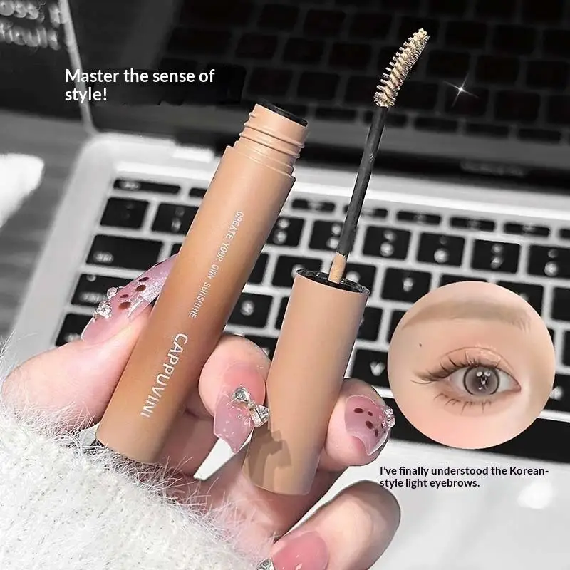 Cappuvini 3D Eyebrow Dye Cream Long Lasting Brown Color Eyebrow Mascara Tint Sweatproof Wild Brow Enhancer Cream Cosmetics