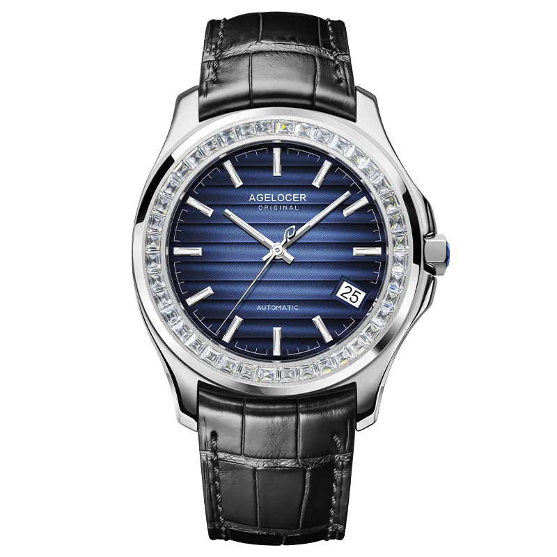 AGELOCER Original Baikal Watch Men's Luxury Business Formal Automatic Mechanical Watch Diamond Watch Birthday Gift for Men