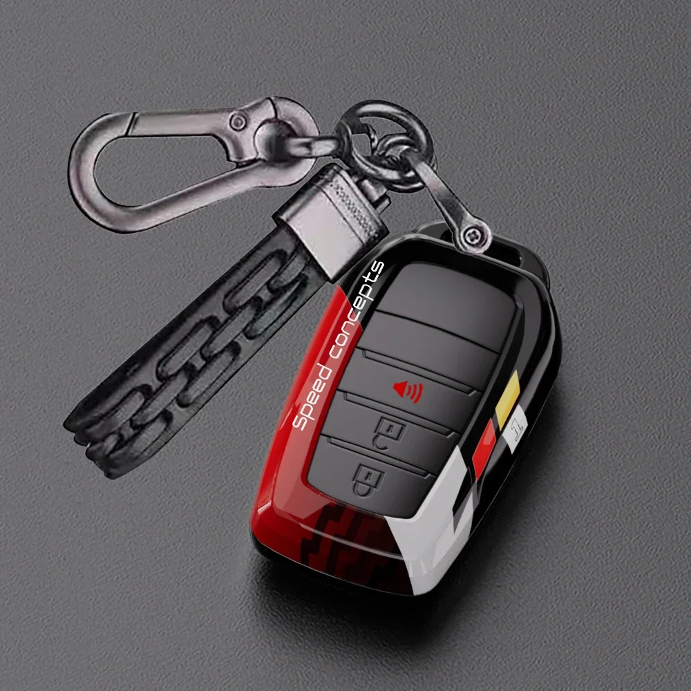 Car Key Case Cover Shell For Toyota Land Cruiser 200 300 Prado Crown TLK 200 Yaris Cross Hilux Innova Fortuner Camry 55