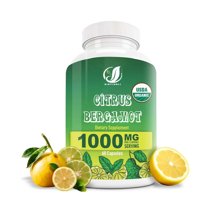 

Organic citrus bergamot supplement, 1000mg - patented extract, cholesterol and lipids -60 capsules